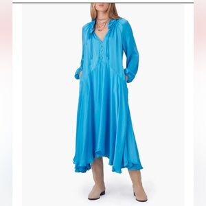 Xirena Eva Dress in Blue Topaz. Size Medium.